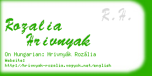 rozalia hrivnyak business card